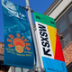 SXSW 2020 banners are seen in the Red River Cultural District on March 6, 2020, in Austin Texas.